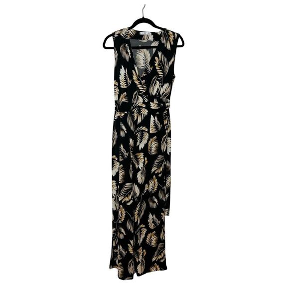 Mango MNG Black Tan Jumpsuit Sz S - Picture 1 of 8